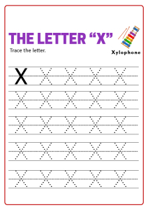 Practice Capital Letter X - Uppercase Letter Tracing