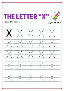 Practice Capital Letter X - Uppercase Letter Tracing