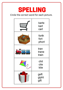 Spelling - Circle the correct word