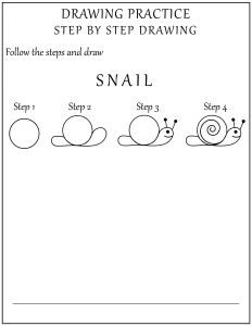 How to Draw a Snail - Step by Step Drawing