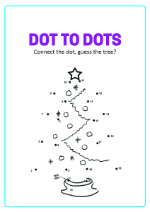 Connect the Dots - Christmas tree Dot to Dot 1 to 20