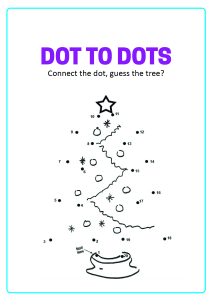 Connect The Dots Christmas Tree Dot To Dot 1 To Worksheets For Kindergarten Preschool Grade Art And Craft Worksheets Schoolmykids Com