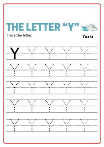 Practice Capital Letter Y - Uppercase Letter Tracing