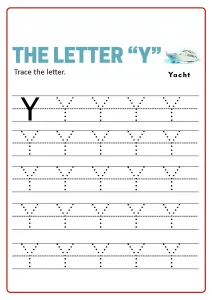 Practice Capital Letter Y - Uppercase Letter Tracing