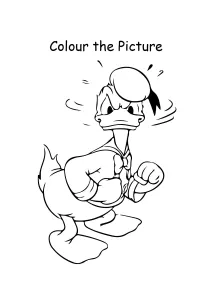 Cartoon Coloring Pages - Color the Picture of Donald Duck