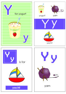 Alphabet Flash Cards - Flashcard Letter Y