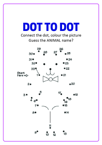 Connect the Dots - Bear Dot to Dot
