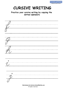 Cursive Writing Practice: Cursive Letters F-J