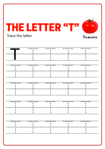 Practice Capital Letter T - Uppercase Letter Tracing