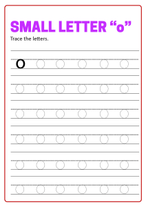 Writing Small Letter o - Lowercase Letter Tracing