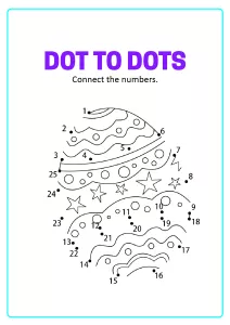 Connect the Dots - Easter Egg Dot to Dot 1 to 25