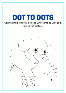 Connect the Dots - Elephant Dot to Dot A to Z