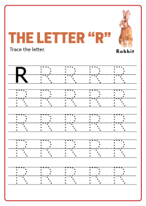 Practice Capital Letter R - Uppercase Letter Tracing