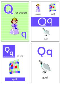 Alphabet Flash Cards - Flashcard Letter Q