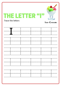 Practice Capital Letter I - Uppercase Letter Tracing