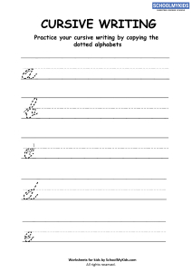 Cursive Writing Practice: Cursive Letters A-E