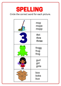 Spelling - Circle the correct word
