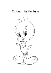 Cartoon Coloring Pages - Color the Picture Tweety Bird