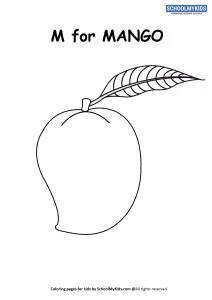 M for Mango Coloring Page