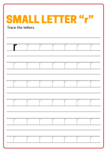 Writing Small Letter r - Lowercase Letter Tracing