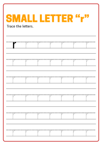 writing small letter r lowercase letter tracing