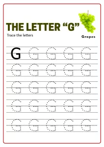 Practice Capital Letter G - Uppercase Letter Tracing