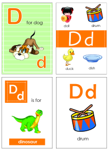 Alphabet Flash Cards - Flashcard Letter D