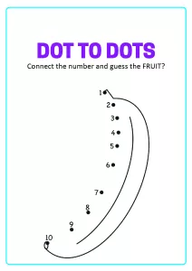 Connect the Dots - Banana Dot to Dot