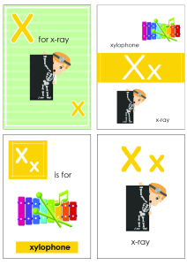 Alphabet Flash Cards - Flashcard Letter X