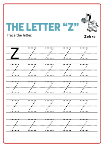 Practice Capital Letter Z - Uppercase Letter Tracing
