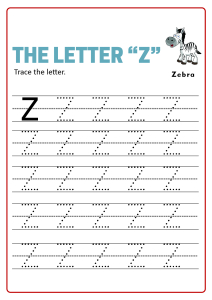 Practice Capital Letter Z - Uppercase Letter Tracing Worksheet For  Preschool,Kindergarten Grade - Printable English Worksheets |  Schoolmykids.Com