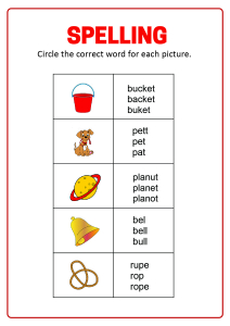 Spelling - Circle the correct word