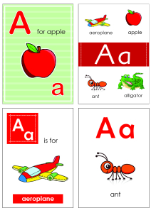Alphabet Flash Cards - Flashcard Letter A worksheet for Preschool ...
