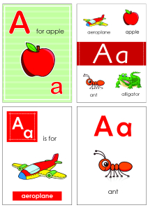 Alphabet Flash Cards - Flashcard Letter A Worksheets for Preschool