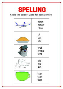 Spelling - Circle the correct word