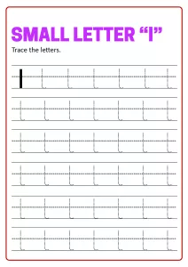 Writing Small Letter l - Lowercase Letter Tracing