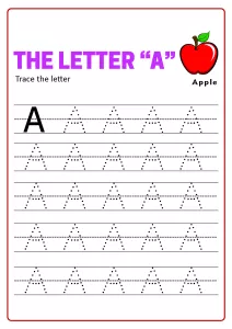 Practice Capital Letter A - Uppercase Letter Tracing