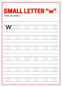 Writing Small Letter w - Lowercase Letter Tracing