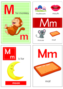 Alphabet Flash Cards - Flashcard Letter M