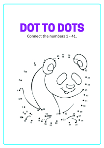 Connect the Dots - Bear Dot to Dot