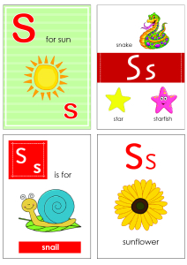 Alphabet Flash Cards - Flashcard Letter S