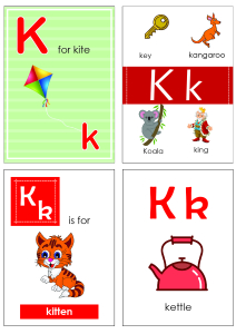 Alphabet Flash Cards - Flashcard Letter K