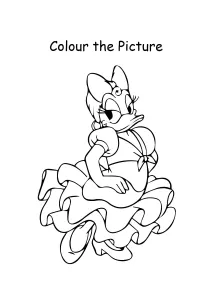 Daisy Duck Cartoon Coloring Pages - Color the Picture