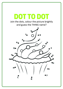 Connect the Dots - Cupcake Dot to Dot