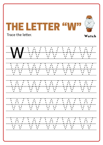 Practice Capital Letter W - Uppercase Letter Tracing