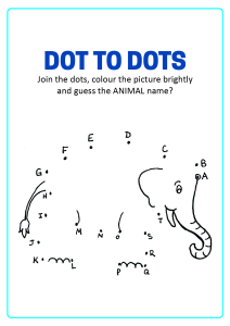 Connect the Dots - Elephant Dot to Dot