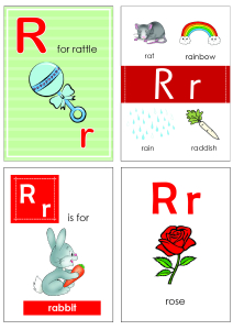 Alphabet Flash Cards - Flashcard Letter R