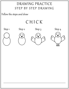 How to Draw a Chick Bird - Step by Step Drawing