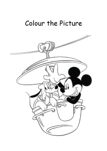 Cartoon Coloring Pages - Color the Mickey and Pluto Picture