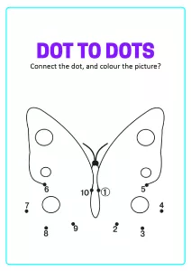 Connect the Dots - Butterfly Dot to Dot